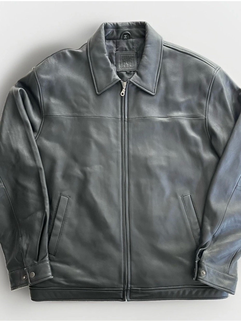 VTG Field Gear 100% Leather
Bomber Flight Jacket Men's Large
Black Lining Zip